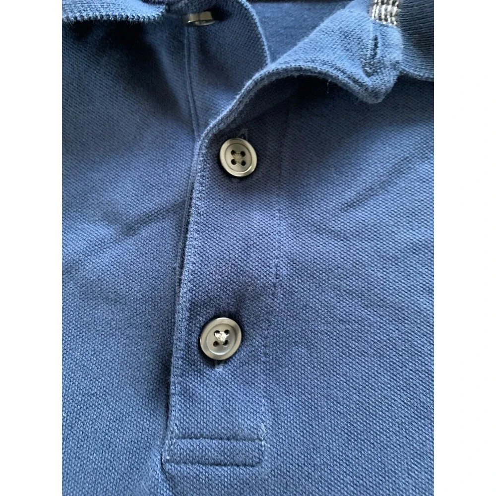 Banana Republic Polo Short Sleeve Shirt Men Large Blue